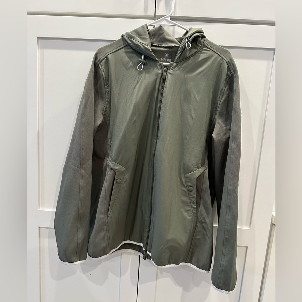G/FORE Olive and Gray Windbreaker Jacket